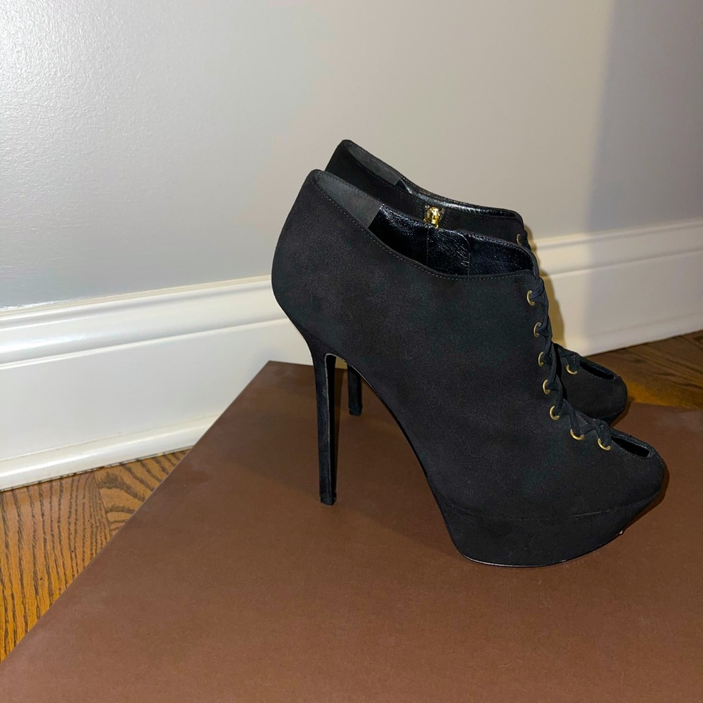 Sergio Rossi bootie with box and dust bags.
